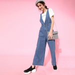 Women Blue Solid Boiler Jumpsuit