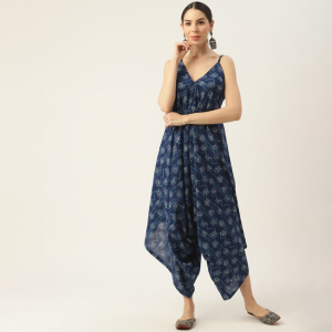 Pure Cotton Printed Basic Jumpsuit