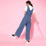 Women Blue Solid Boiler Jumpsuit