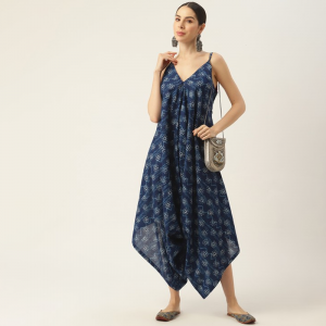 Pure Cotton Printed Basic Jumpsuit