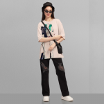 Graphic Printed Round Neck Oversized T-shirt